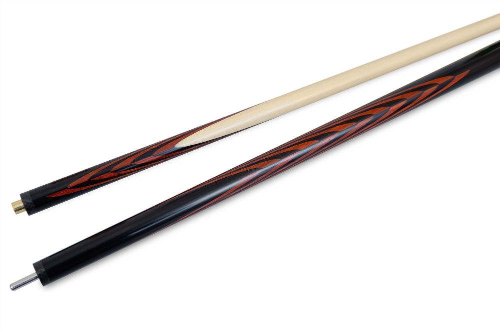 Кий для русского бильярда 2-pc "Шахматы" (черный граб, падук, термограб)