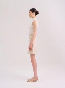 Юбка Mikki (Микки) с перьями бежевая