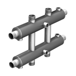 Коллектор распределительный 1'', 3 контура, нерж сталь РК25-3 ТРУГОР