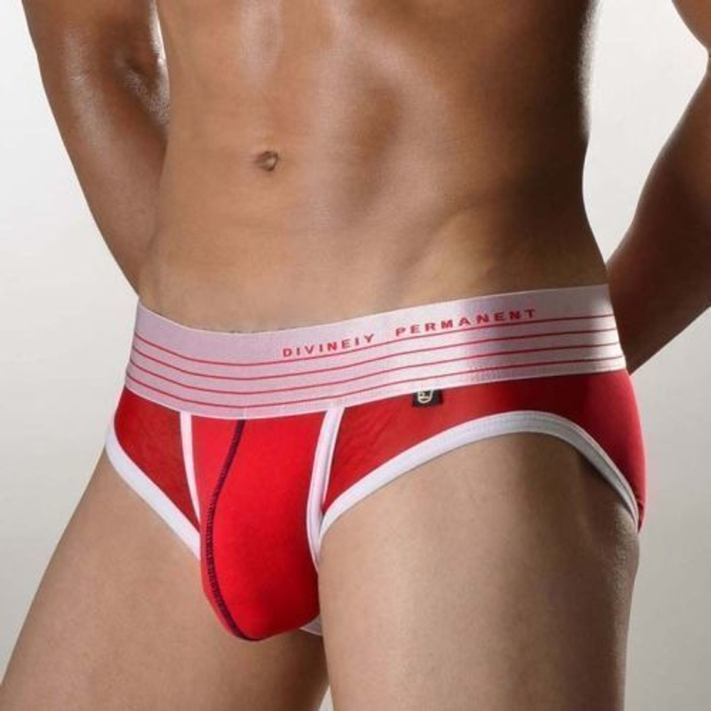 Мужские трусы слипы красные в сетку DOOP Red Brief