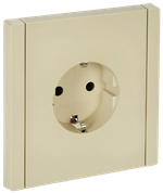 FORTE&PIANO Розетка 1-местная с заземлением с защитными шторками безвинтовое крепление 16А FP413 ваниль IEK