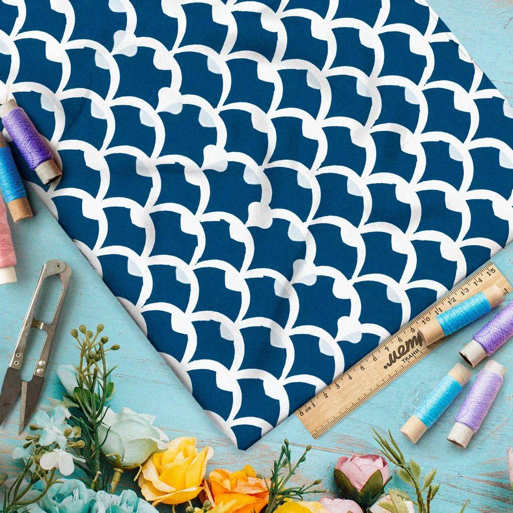 Ткань премиум флис мелодичные звуки моря