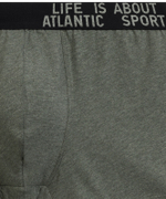 Мужские трусы шорты Atlantic, набор из 3 шт., хлопок, зелёный меланж + винный меланж + голубой меланж, 3MH-226