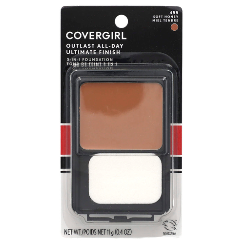 Covergirl, Outlast All-Day Ultimate Shine, тональный крем 3 в 1, оттенок 455 «Медовый», 11 г (0,4 унции)