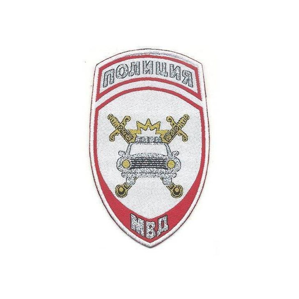 Шеврон Полиция ДПС жаккардовый (белый)