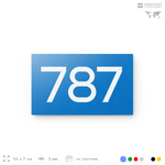 Номер на дверь 787, табличка на дверь для офиса, квартиры, кабинета, аудитории, склада, голубая 120х70 мм, Айдентика Технолоджи