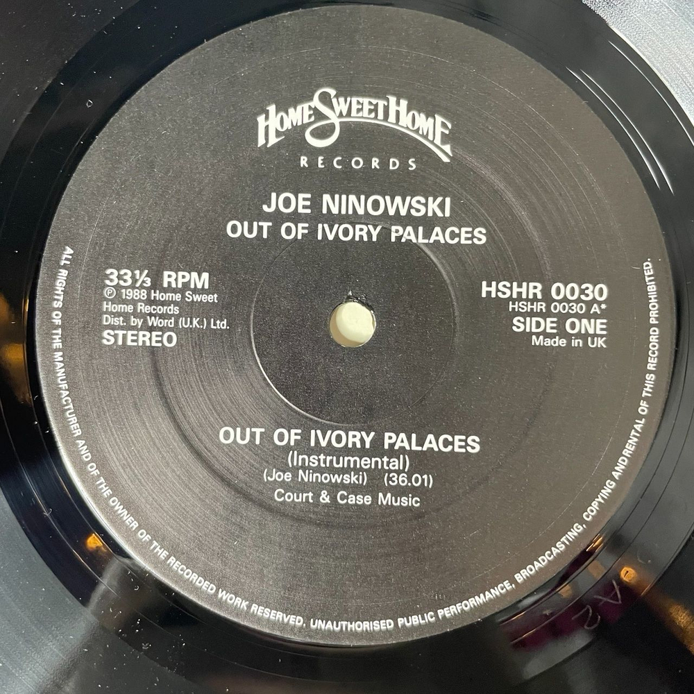 Винтажная виниловая пластинка LP Joe Ninowski Out Of Ivory Places (UK 1988)
