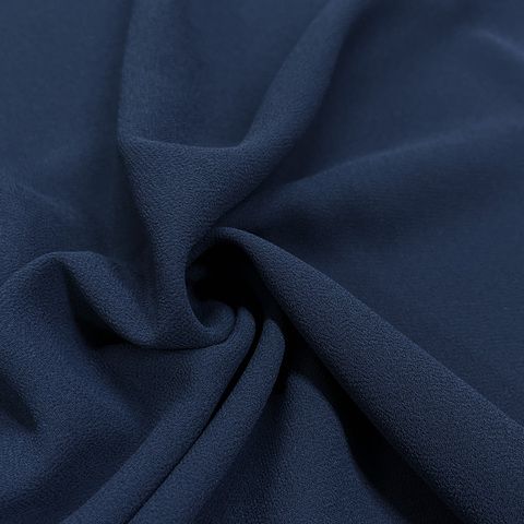 Ткань креп - шифон однотонный ш150см 100%пэ, цвет т.синий