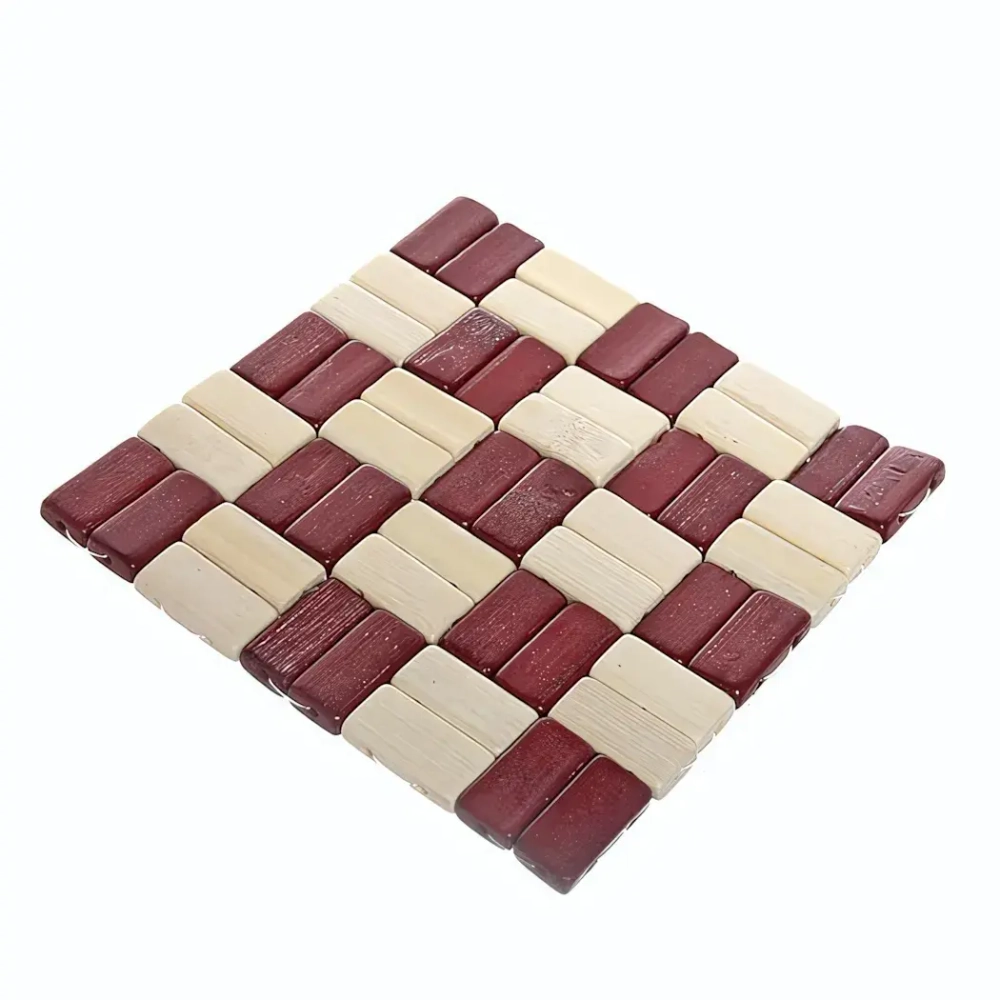 Подставка под горячее бамбуковая «Шахматы» 14*14 см