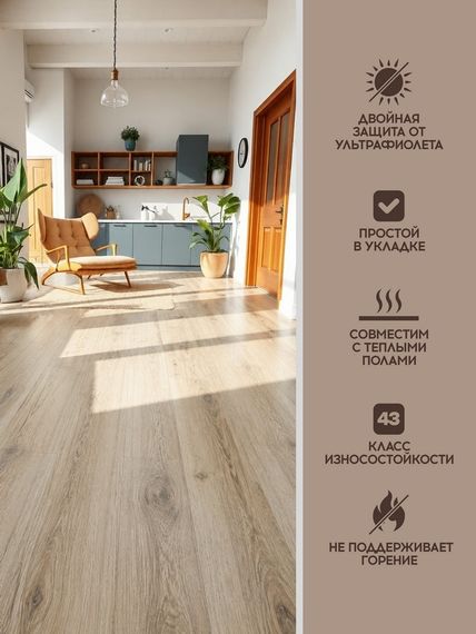 SPC ламинат I-Floors Chamfer 4v - Дуб Куршский