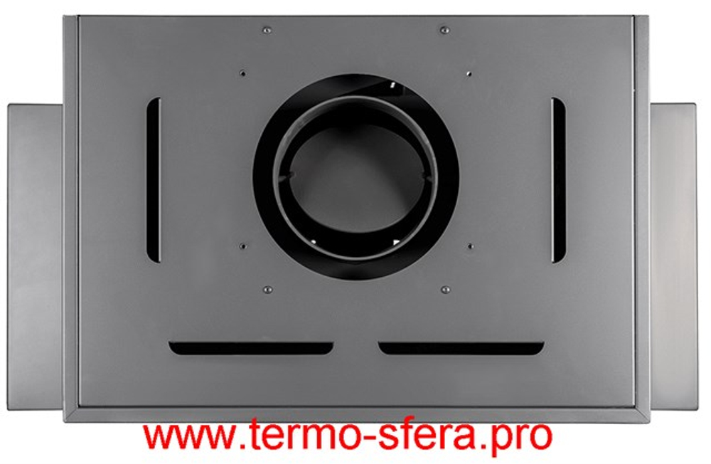 Камин МАДРИД на дровнике Гигант центральный черный шамот подовый