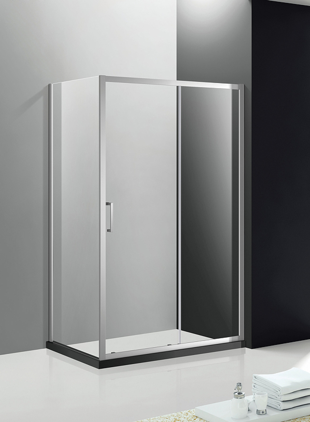 Душевой уголок Cezares Molveno 150x100 MOLVENO-AH-11-150/100-C-Cr-IV профиль Хром стекло прозрачное