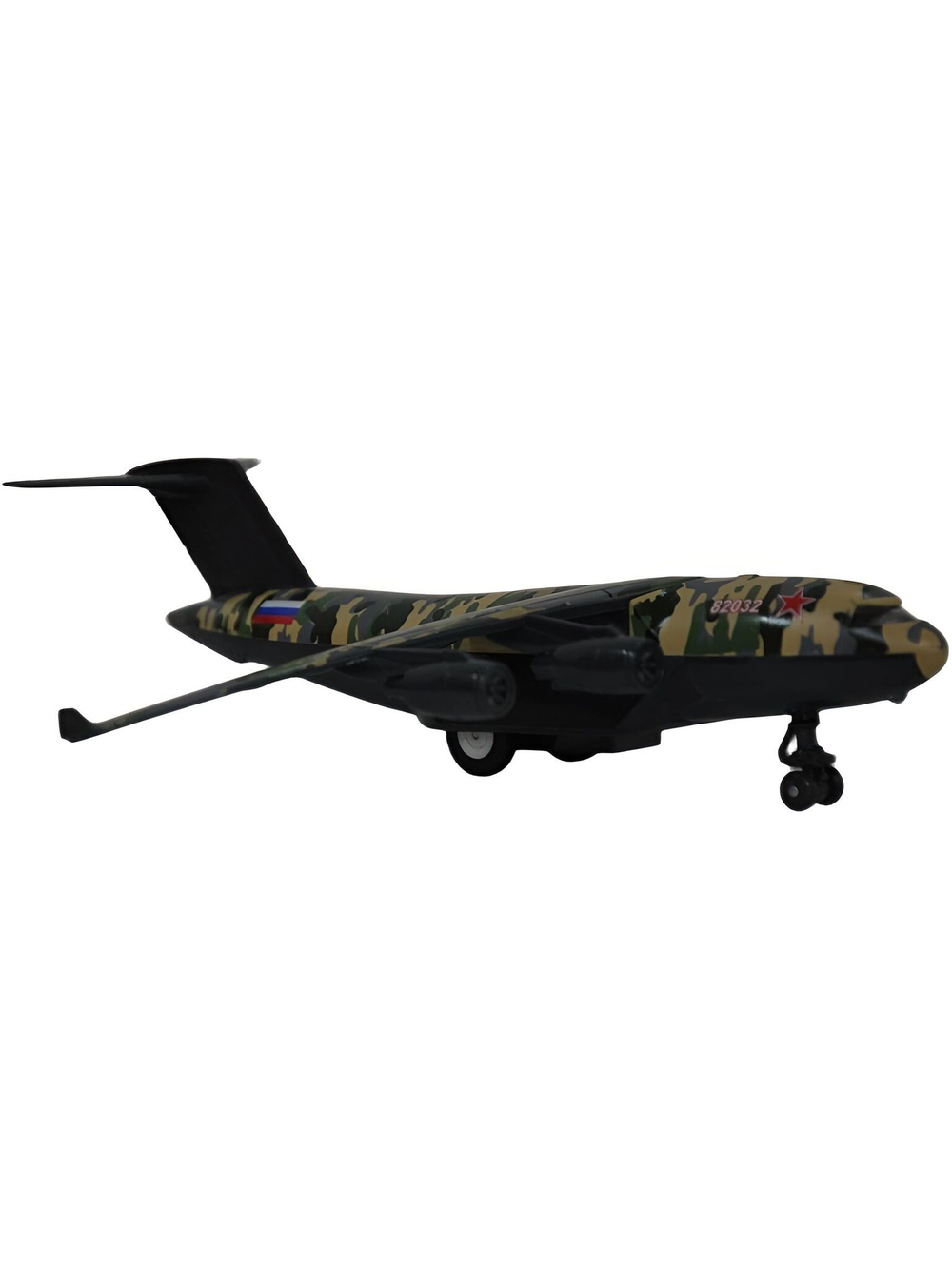 Военно-транспортный самолёт,игрушка для детей,коллекционная металлическая модель,свет+звук,инерционная