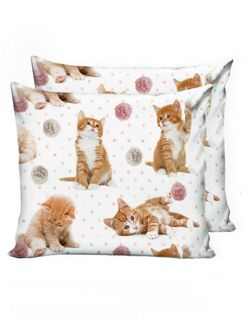 Наволочка комплект 2шт Сказка "Котята" 70х70 см, перкаль