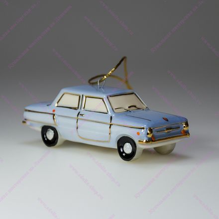 Фарфоровая ёлочная игрушка Запорожец Ушастый