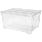 Контейнер универсальный с крышкой для хранения «TEX-BOX», бесцветный, 78,5*58,8*40,5см, 150л