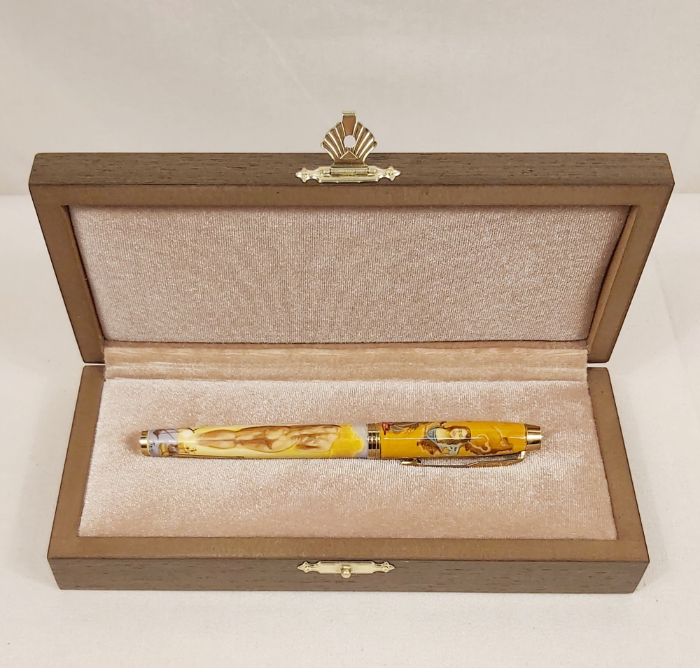 Коллекционная ручка Parker с ручной росписью Палех "по мотивам Дали"