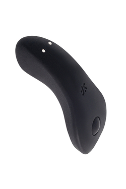 Вибровкладыш в трусики Satisfyer Little Secret Connect App с пультом ДУ, силикон, чёрный, 8,57 см
