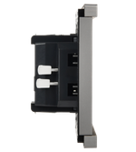 FORTE&PIANO Выключатель 1-клавишный самовозвратный 10А FP510 сталь IEK