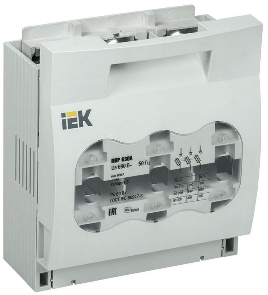 Выключатель-разъединитель-предохранитель 630А KARAT IEK SRP-40-3-630 Выключатель-разъединитель-предохранитель 630А KARAT IEK SRP-40-3-630