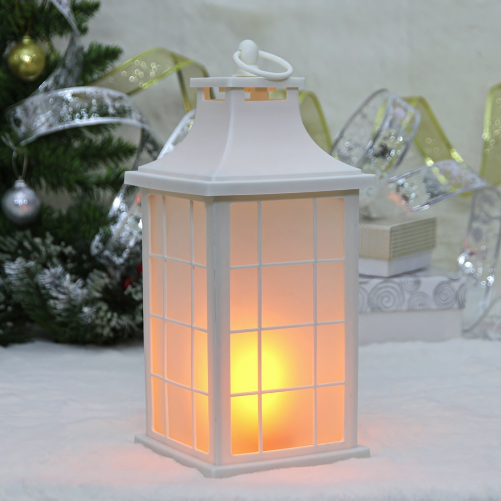 Сувенир с подсветкой "Волшебство" 13*13*31см (работает от 3*ААА), Белый (Серпантин)