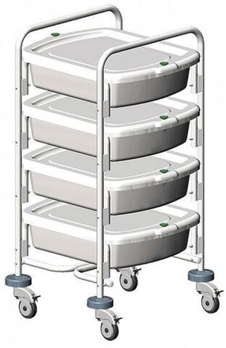 Тележка ТКЭ-4-"КРОНТ"-1 с контейнерами