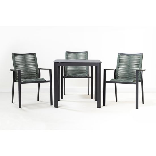 Стол обеденный leif, 80х80 см, темно-серый