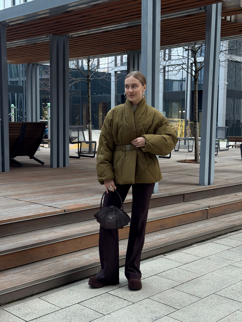 Пуховик Орли олива