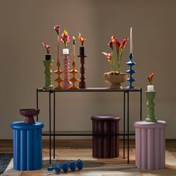 Подсвечник Vivlend, 36 см, розовый