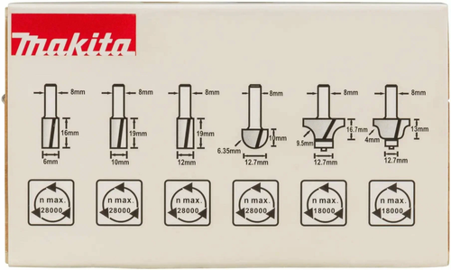 Набор фрез 6 шт Makita D-53540