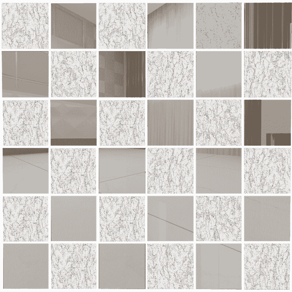 Зеркальная мозаика серебро (50%) + хрусталь (50%) (312х312мм) с чипом 50*50мм.