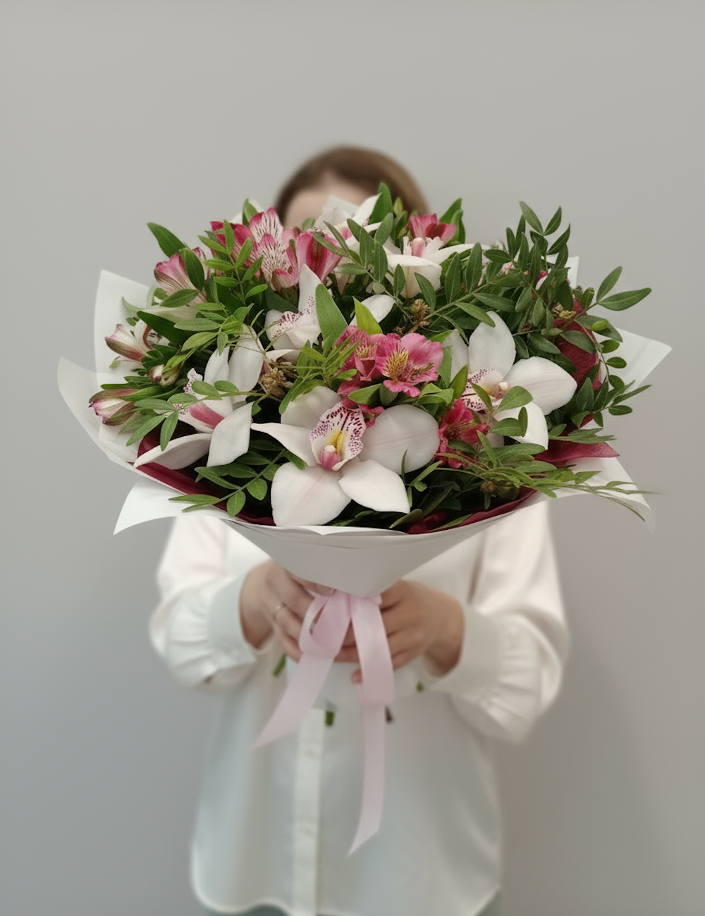 Букет с орхидеями Бабочки в животе