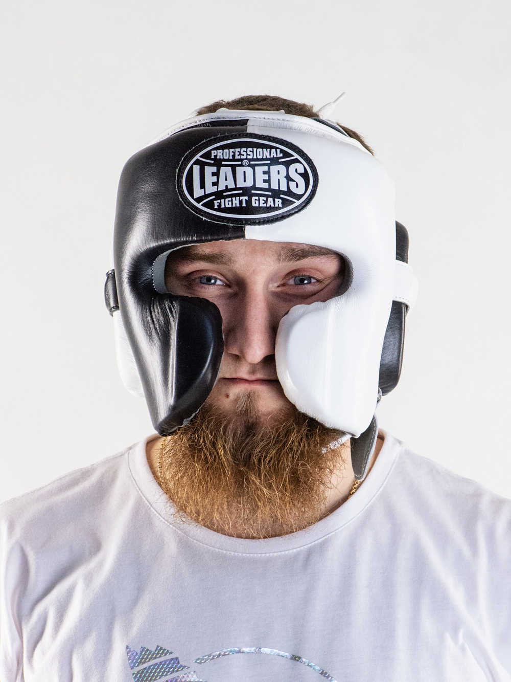 Шлем боксерский LEADERS LS MEX BK/WH 1/2 (черный/белый)