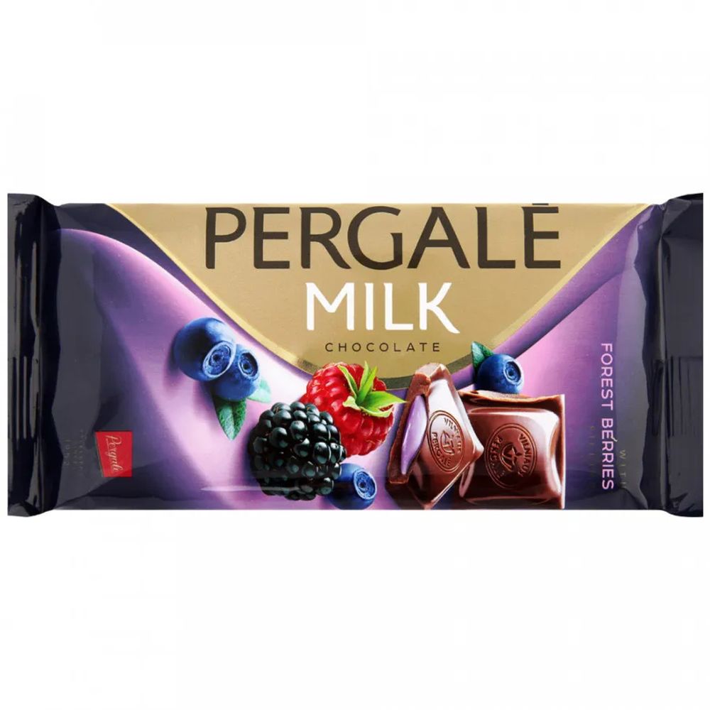 Молочный шоколад Pergale с начинкой Лесные ягоды 100 г