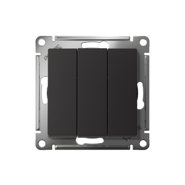 Выключатель 3-кл. СП AtlasDesign 10А IP20 (сх. 1+1+1) 10AX механизм карбон SE ATN001031
