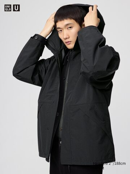 UNIQLO Парка BLOCKTECH, черный