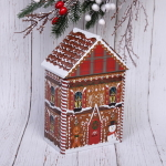 Банка жестяная «Пряничный домик» 21,5*14*9см