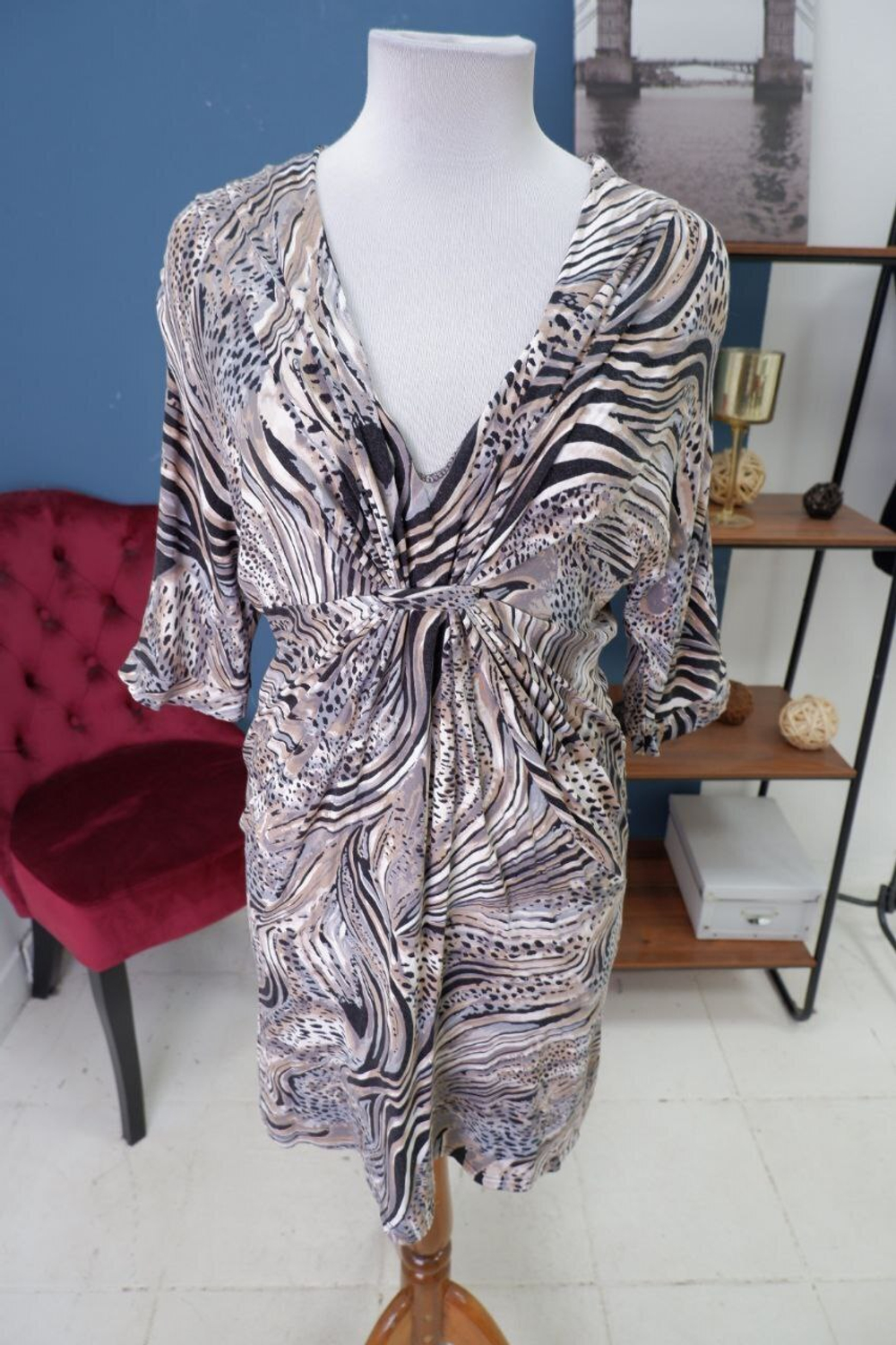 Платье Diollary с принтом 46 размер