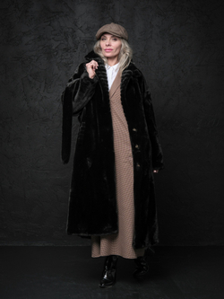 Шуба /черный  /классика/ эко мех