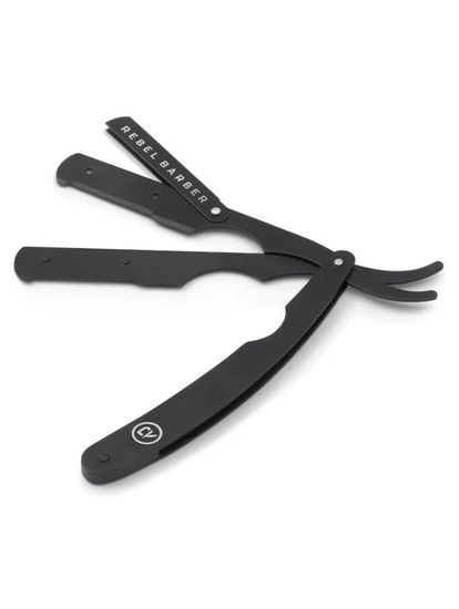 Опасная бритва с защитой и сменным лезвием REBEL BARBER Protector Black