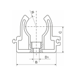 Фиксатор для трубы 20 PP-R EVER® plast  СЕРЫЙ (Россия)
