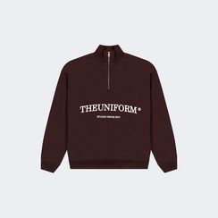 Cвитшот UNIFORM Half-zip Heavy THEUNIFORM, коричневый