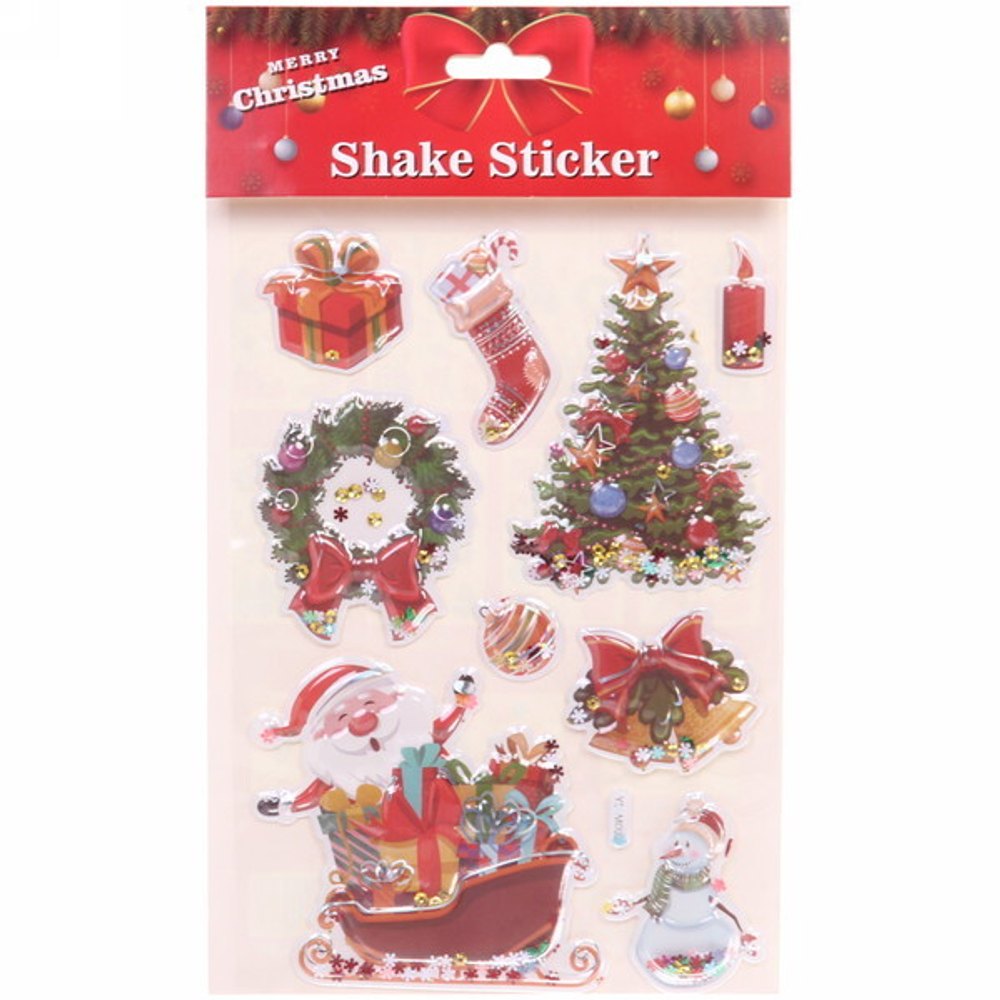 Набор наклеек «Новогодняя суета» 31*18 см, в ассортименте