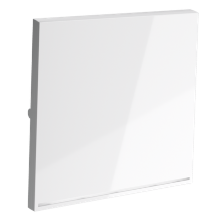 Клавиша для выключателя/переключателя одноклавишного с подсветкой, S70 (белый глянцевый)