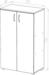 Стеллаж средний закрытый