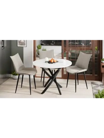 Стол кухонный Стекло глянцевое 100(132)х75х75см