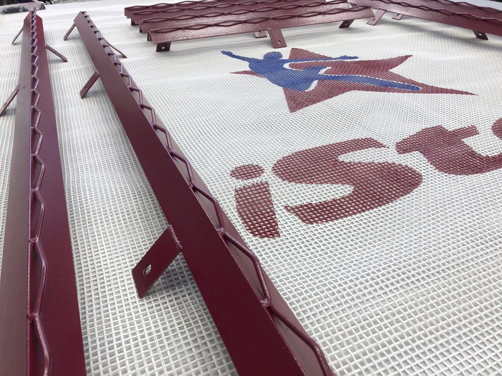 Батут уличный встраиваемый в землю "Спортивный" - набор уголков, матиков, пружин - тренировочная сетка