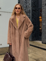 Шуба Lux макси капучино