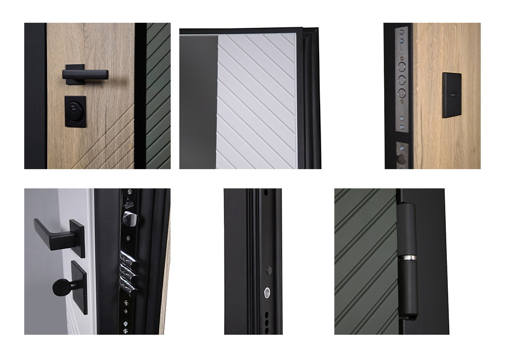 Стальная дверь "Эдинбург" с зеркалом (адаптивная замковая часть)