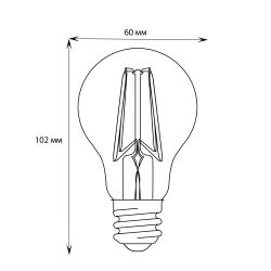 LED-A60-7W-WW-E27-CL-DIM GLA01TR Лампа светодиодная диммируемая. Форма A. прозрачная. Серия Air. Теплый белый свет 3000K. Картон. ТМ Uniel